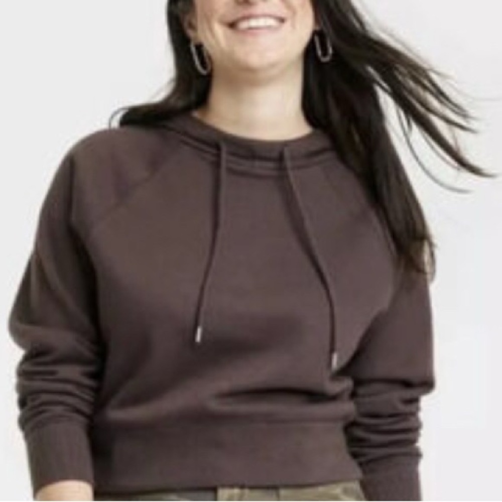 Universal Thread Women's Brown cropped hoodie